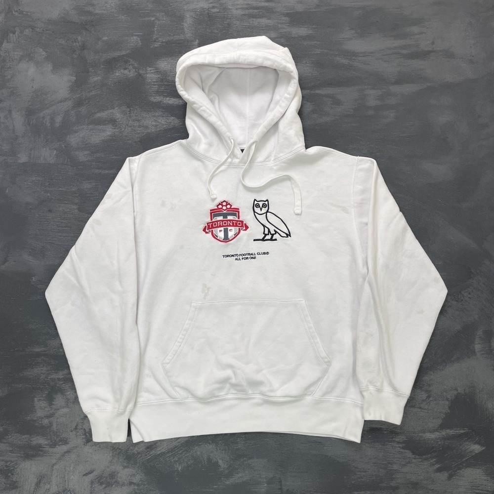 OVO Toronto FC Hoodie mens Small white soccer Drake
